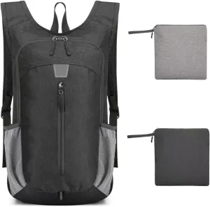 20L Foldable Backpack Water Resistant Lightweight Packable Hiking for Men & Women, backpack Travel OutdoorCamping(black)