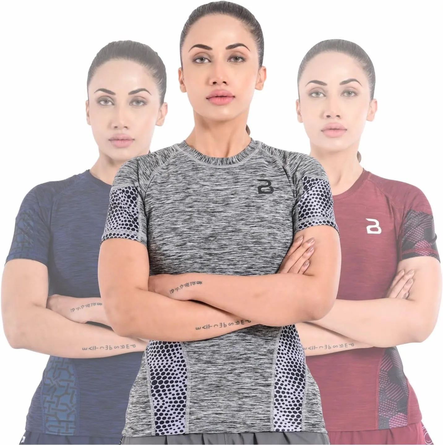 2BOLD Womens Rash Guard Compression Shirts, UPF 50  Athletic, Hiking, Swim Shirt, Yoga, MMA, Quick Dry Rash Guard for Womens