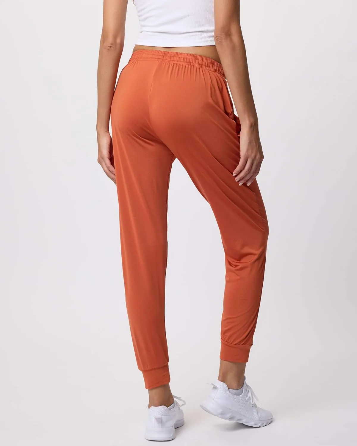 3 Pack: Women's Ultra-Soft Silky Dry Fit Lounge Joggers Lightweight Dry-Fit Pants with Pockets (Available in Plus)
