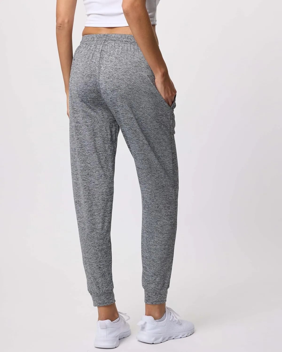 3 Pack: Women's Ultra-Soft Silky Dry Fit Lounge Joggers Lightweight Dry-Fit Pants with Pockets (Available in Plus)