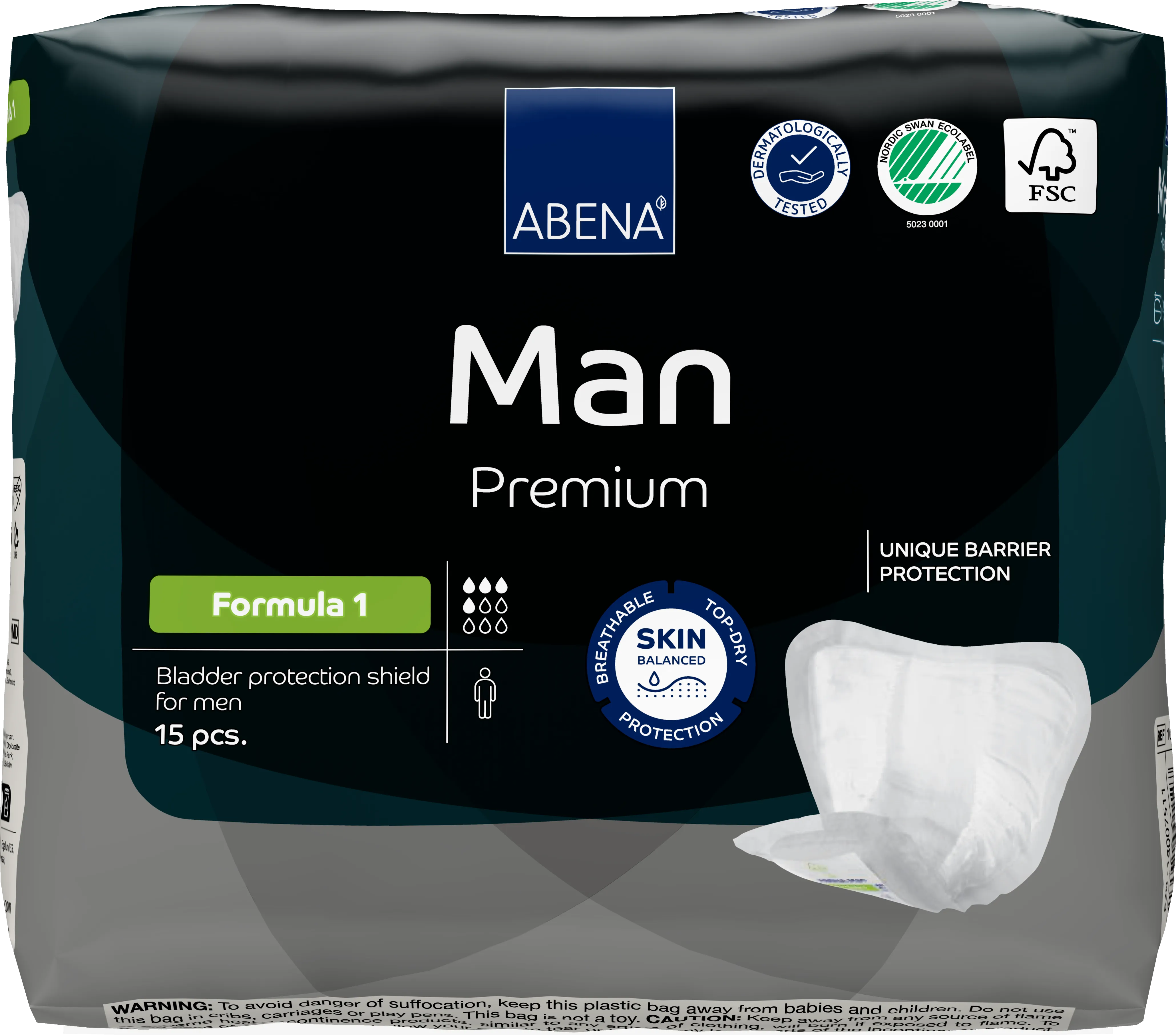 Abena Man Premium Bladder Protection Shield, Formula 1