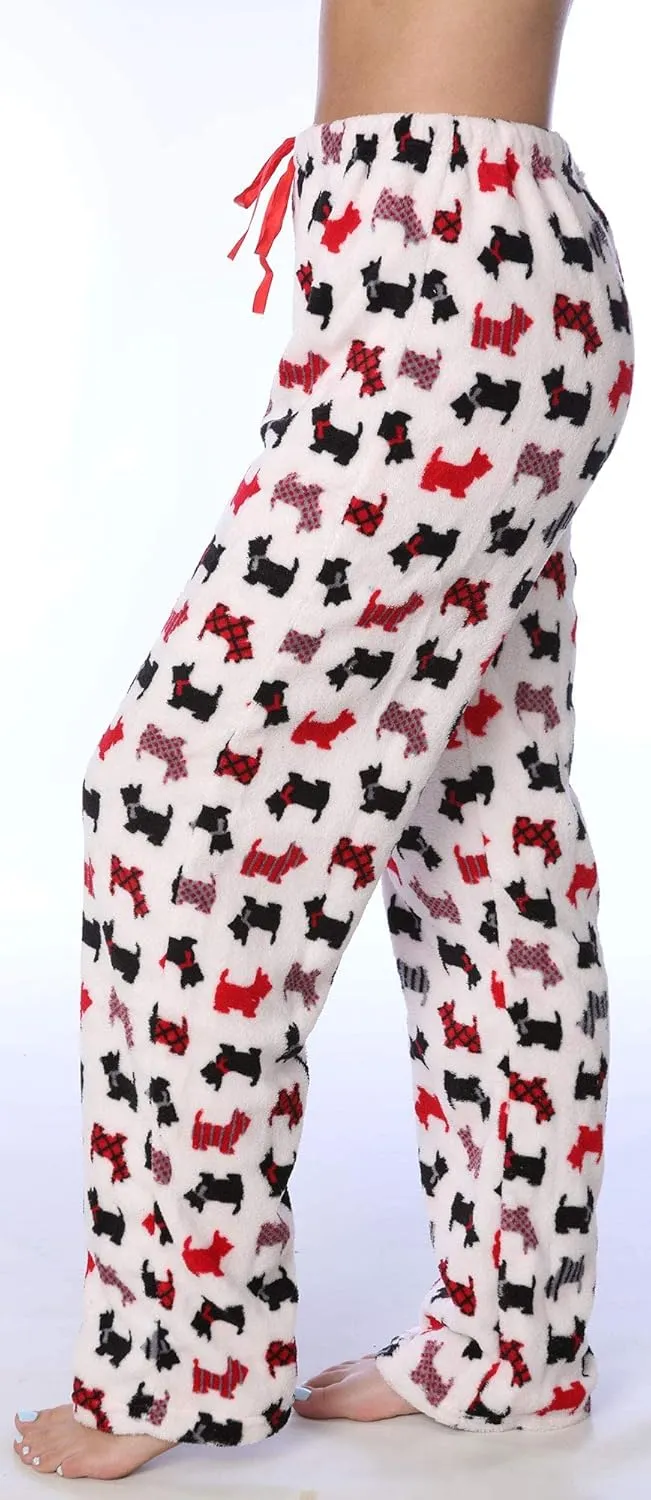 Active Club Womens Valentine Pajama Pants - Valentine PJ Fleece Lounge PJs for Women, Fun Cute Pajama Pants for Women