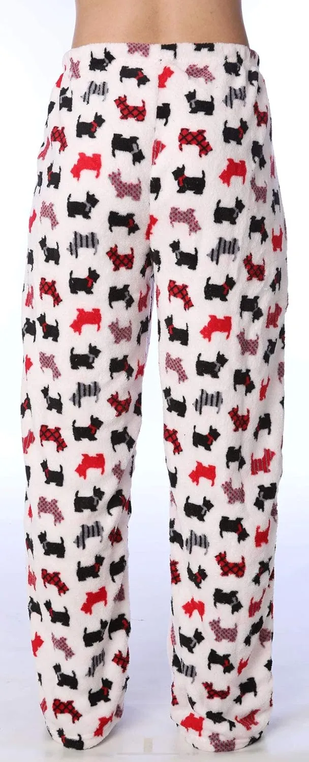 Active Club Womens Valentine Pajama Pants - Valentine PJ Fleece Lounge PJs for Women, Fun Cute Pajama Pants for Women