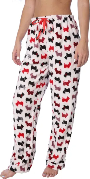 Active Club Womens Valentine Pajama Pants - Valentine PJ Fleece Lounge PJs for Women, Fun Cute Pajama Pants for Women