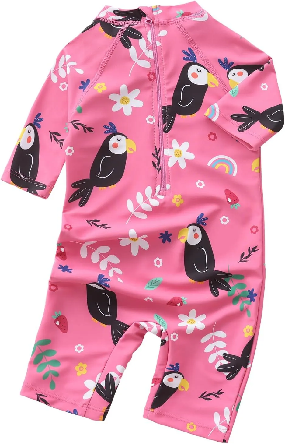 Aisyee Toddler Baby Girls Rash Guard Sunsuits for Girls One Piece Swimsuits UPF 50  Short Sleeve Bathing Suit Beachwear