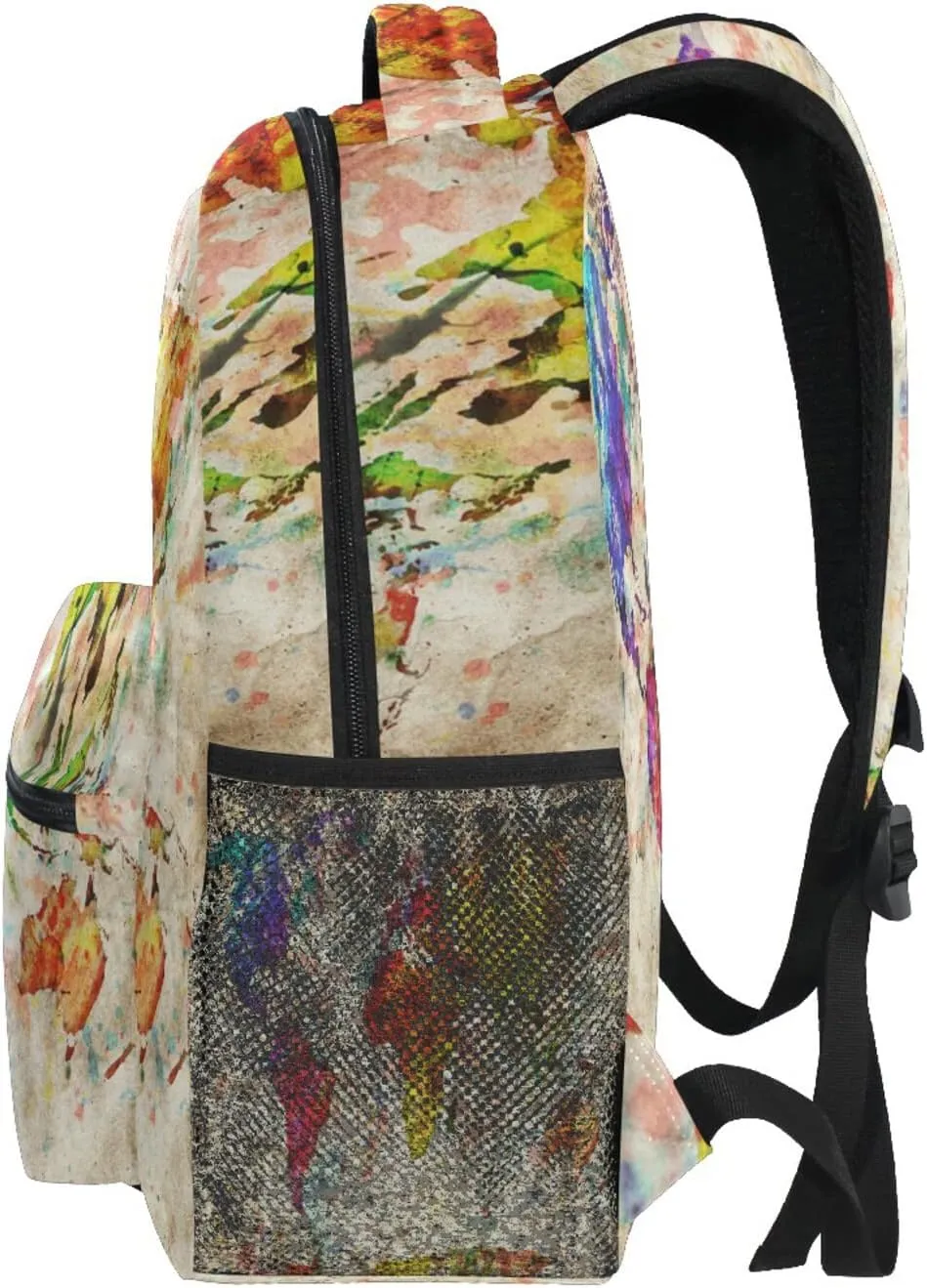 ALAZA Vintage Rainbow World Map Travel Laptop Backpack Durable College School Backpack