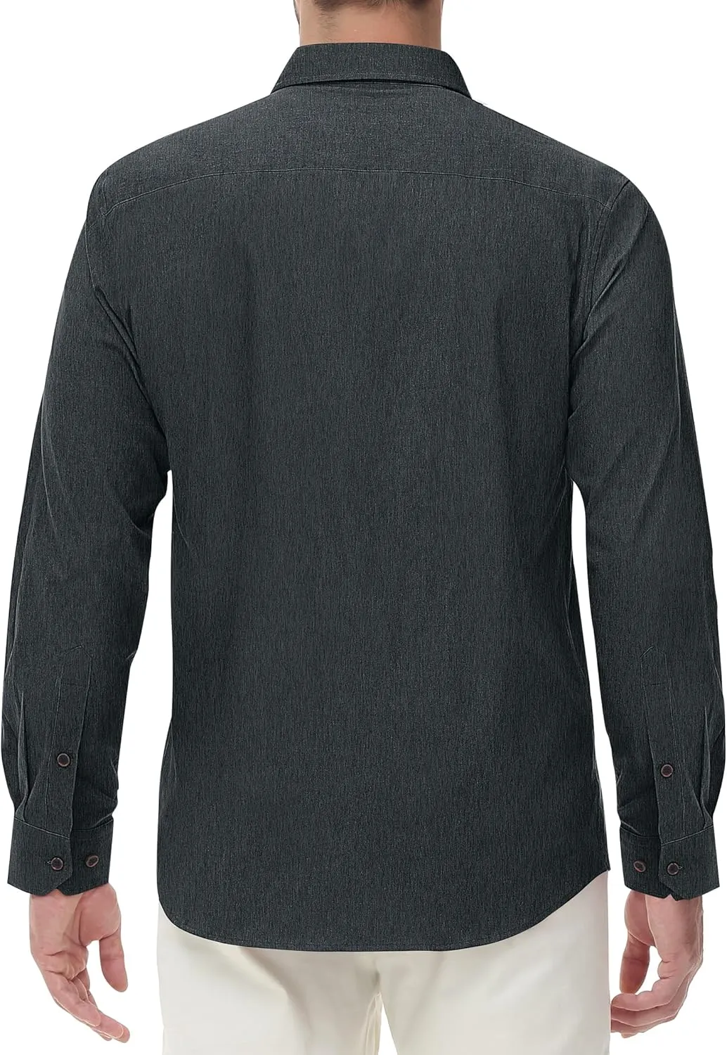 Alimens & Gentle Men's Denim Shirts Casual Button Down Long Sleeve Western Work Dress Shirts for Men