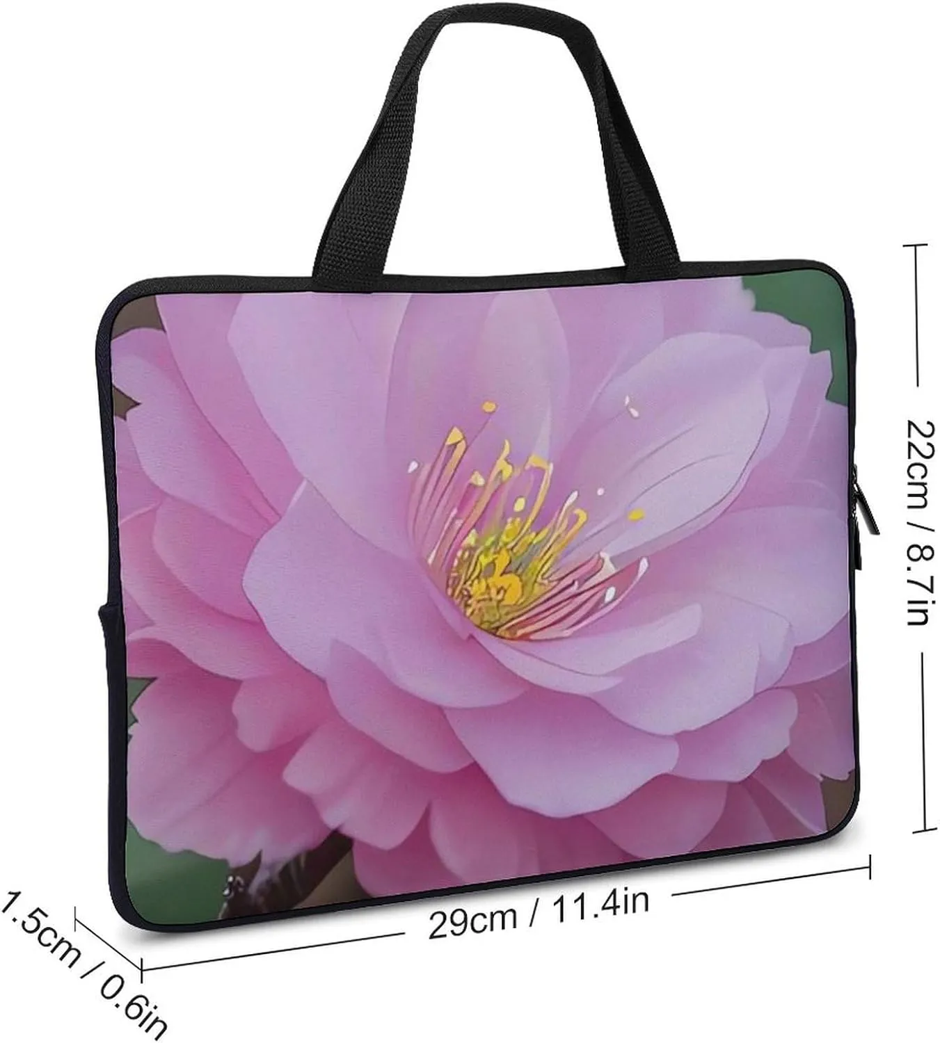 Almond Blossom Laptop Bag Durable Laptop Sleeve Water-Resistant Notebook Bag for Computer Or Tablet