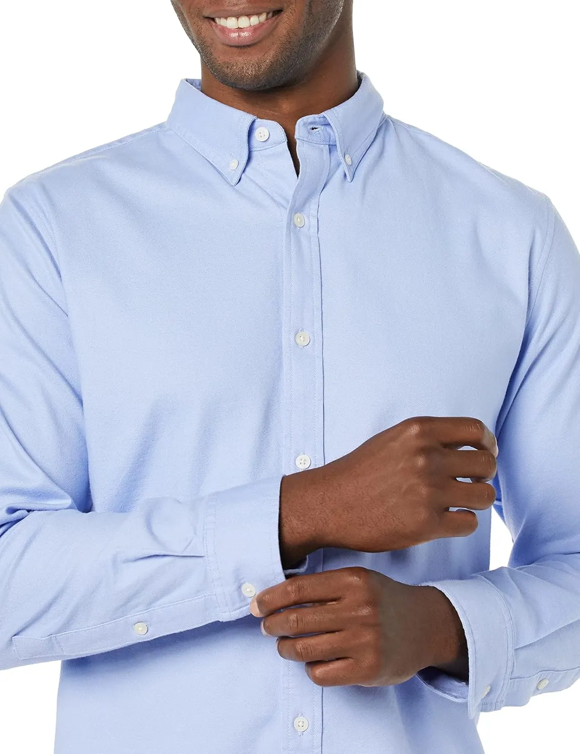 Amazon Essentials Men's Oxford Shirt, Slim-Fit Stretch, Long-Sleeve, Button Up