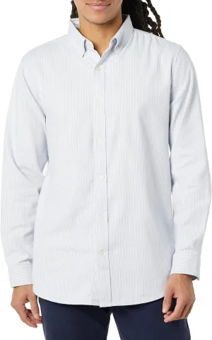 Amazon Essentials Men's Oxford Shirt, Slim-Fit Stretch, Long-Sleeve, Button Up