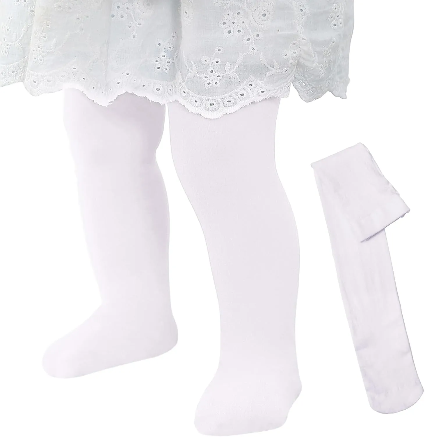 American Trends Toddler Tights Footed Dance Tights Baby Girls Leggings Ultra Soft Ballet Tights Baby Stockings for 1-4T