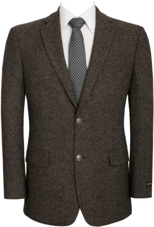 AMY ZHU Men's Wool Blend Blazer Classic Fit Tweed Sport Coat Modern Winter Suit Jacket