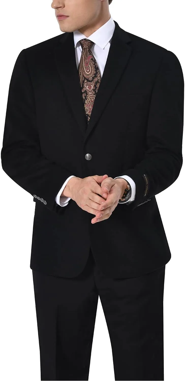 AMY ZHU Men's Wool Blend Blazer Classic Fit Tweed Sport Coat Modern Winter Suit Jacket