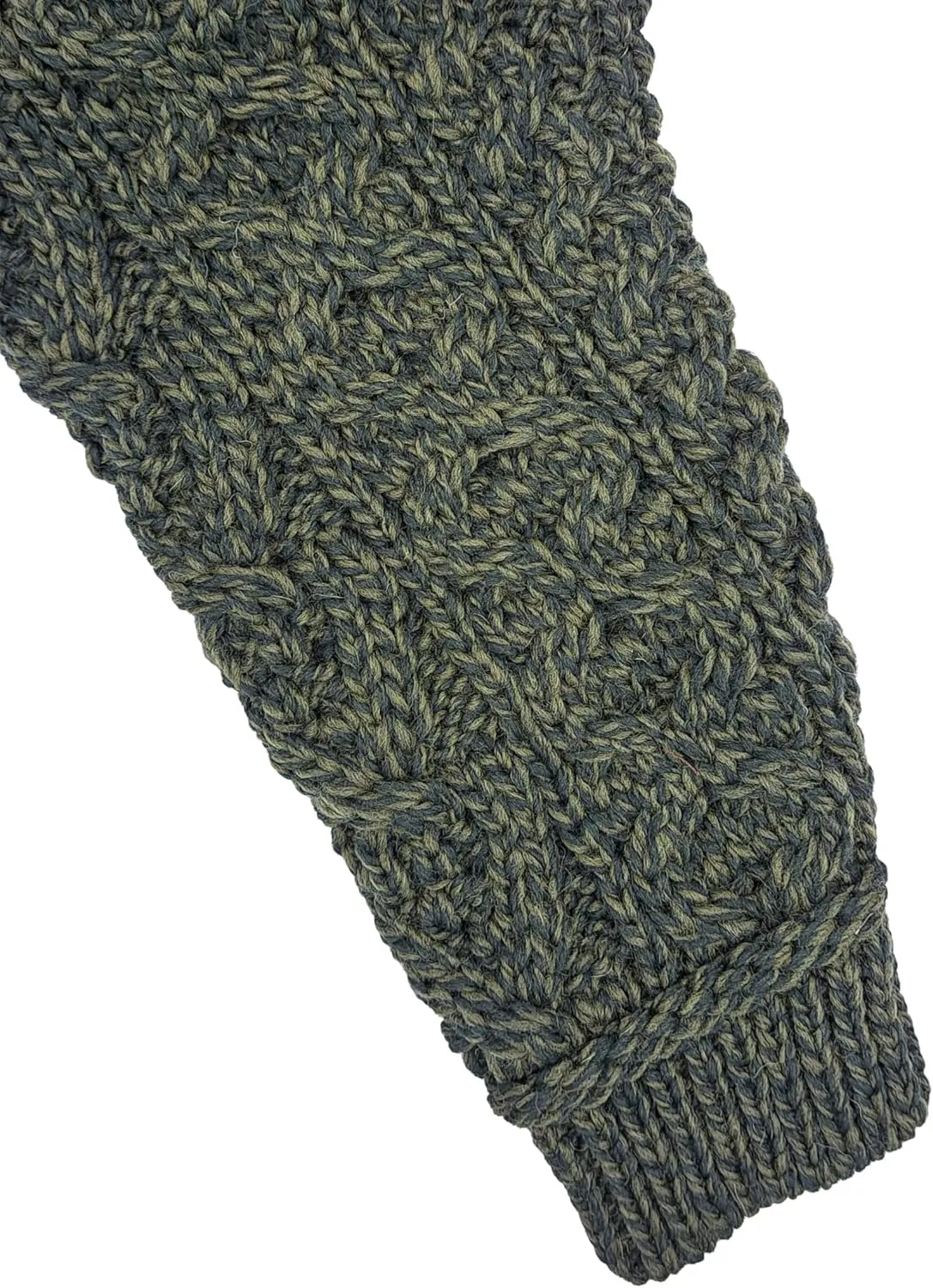 Aran Crafts Boy's Irish Soft Cable Knitted Shawl Cardigan (100% Merino Wool)