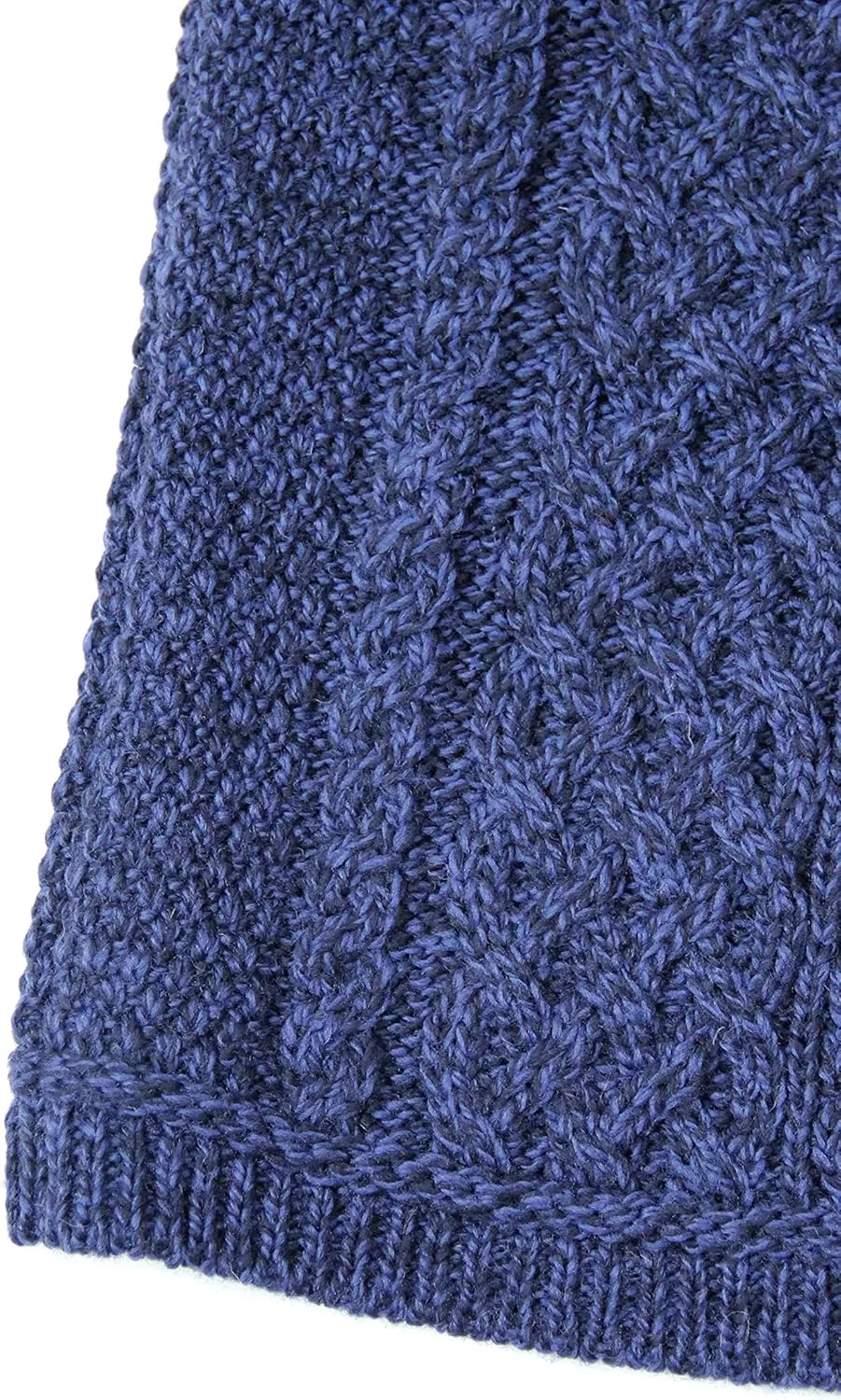 Aran Crafts Women's Irish Soft Cable Knitted Side Zip Coat (100% Merino Wool)