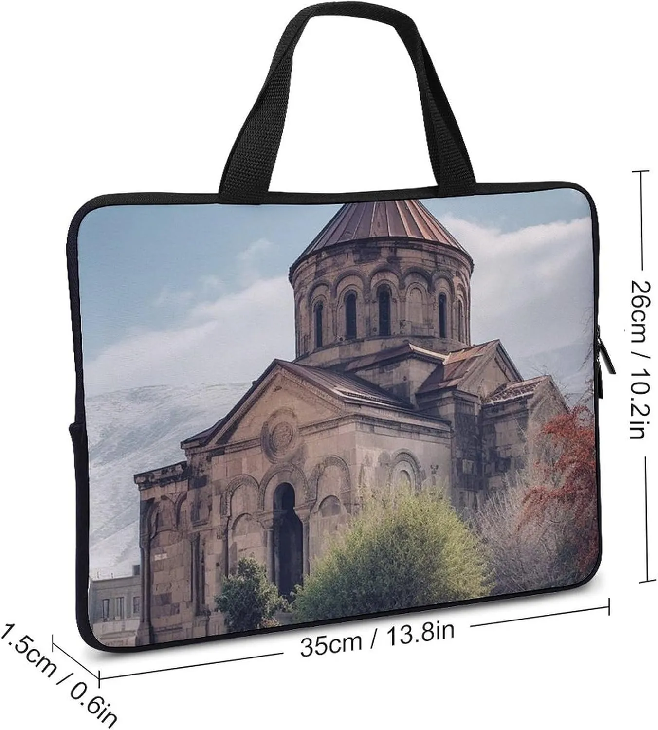 Armenian Church Laptop Bag Durable Laptop Sleeve Water-Resistant Notebook Bag for Computer Or Tablet