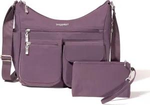 Baggallini Everywhere Bagg Crossbody Women 11x9 Lightweight Nylon Hobo Water-Resistant Travel Bag W/RFID