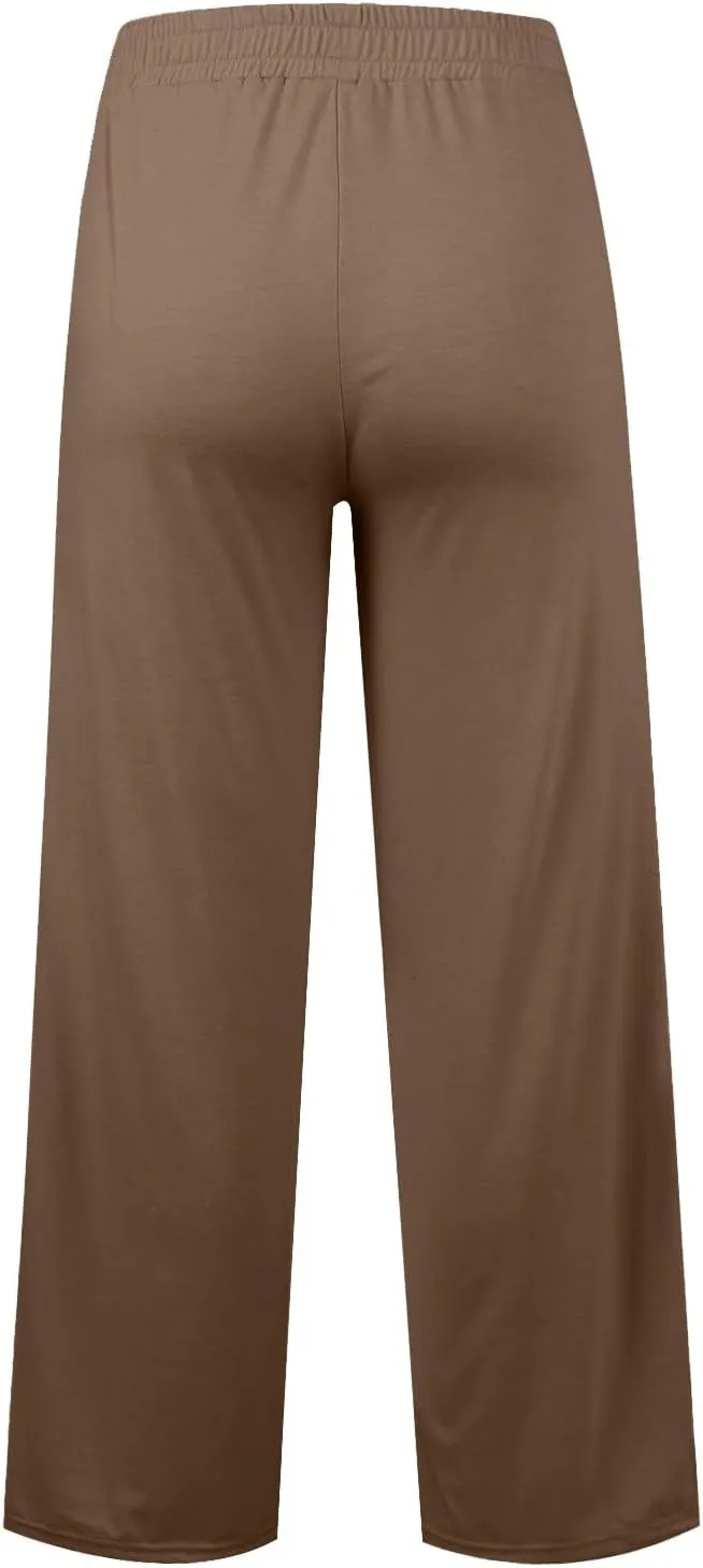 Baggy Wide Leg Sweatpants for Women Casual High Waisted Lounge Pants with Pockets Trendy Y2k Lightweight Joggers Pant