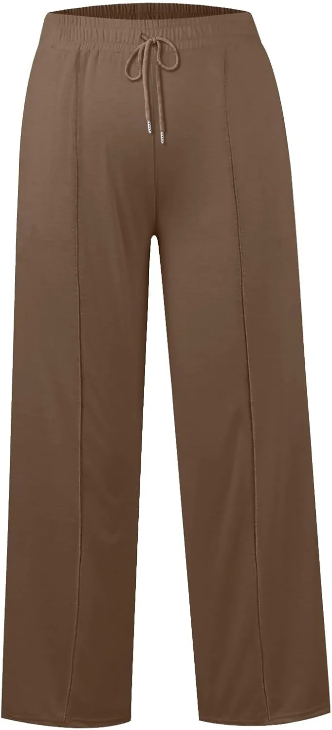 Baggy Wide Leg Sweatpants for Women Casual High Waisted Lounge Pants with Pockets Trendy Y2k Lightweight Joggers Pant