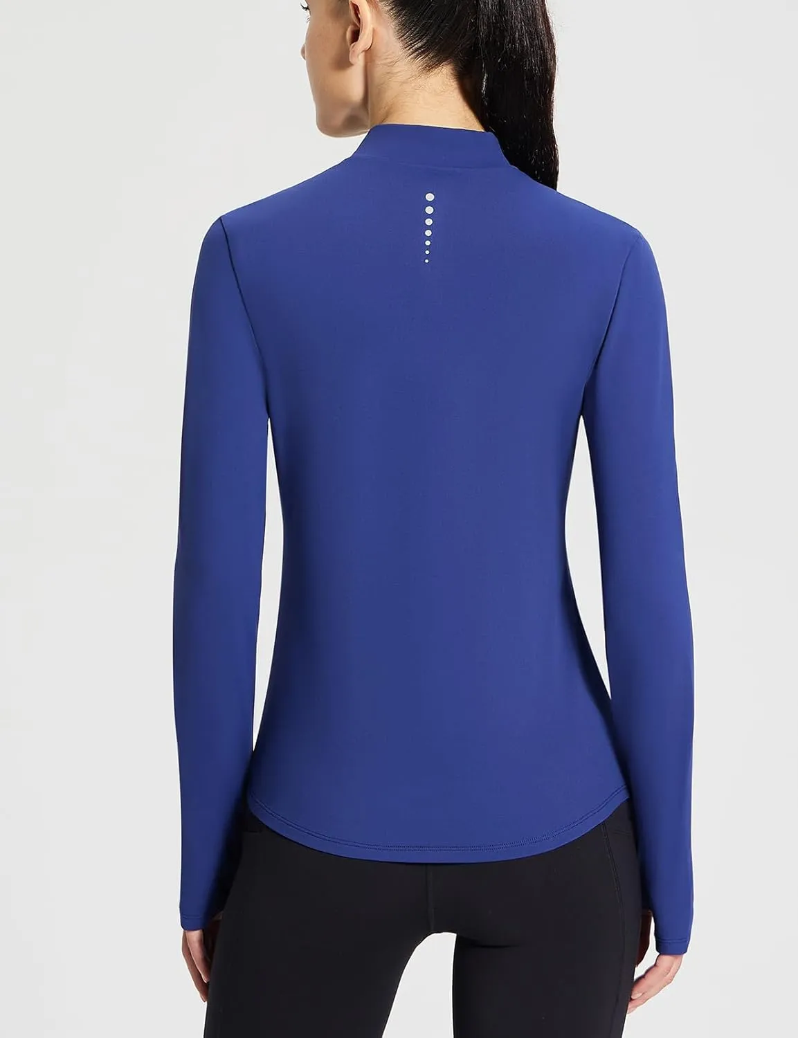 baleaf Women's Thermal Long Sleeve Shirts Fleece Turtleneck Top Warm Undershirts with Detachable Neck Gaiter Thumbholes