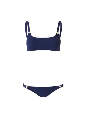 Bari Navy Ridges Bikini