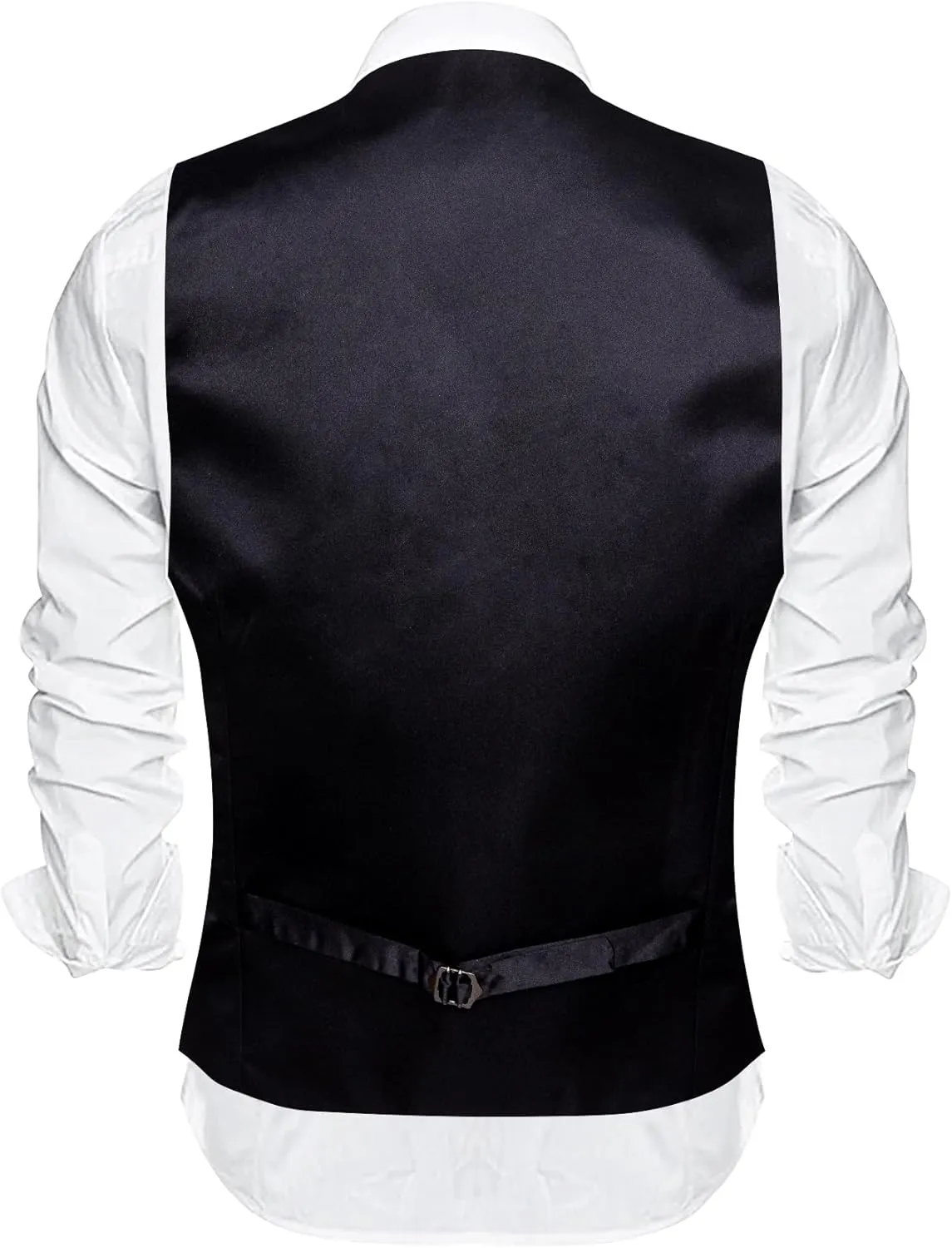 Barry.Wang Mens Plaid Suit Waistcoat Wool Blend Tailored Collar 3 Pocket Check Vest Formal/Leisure
