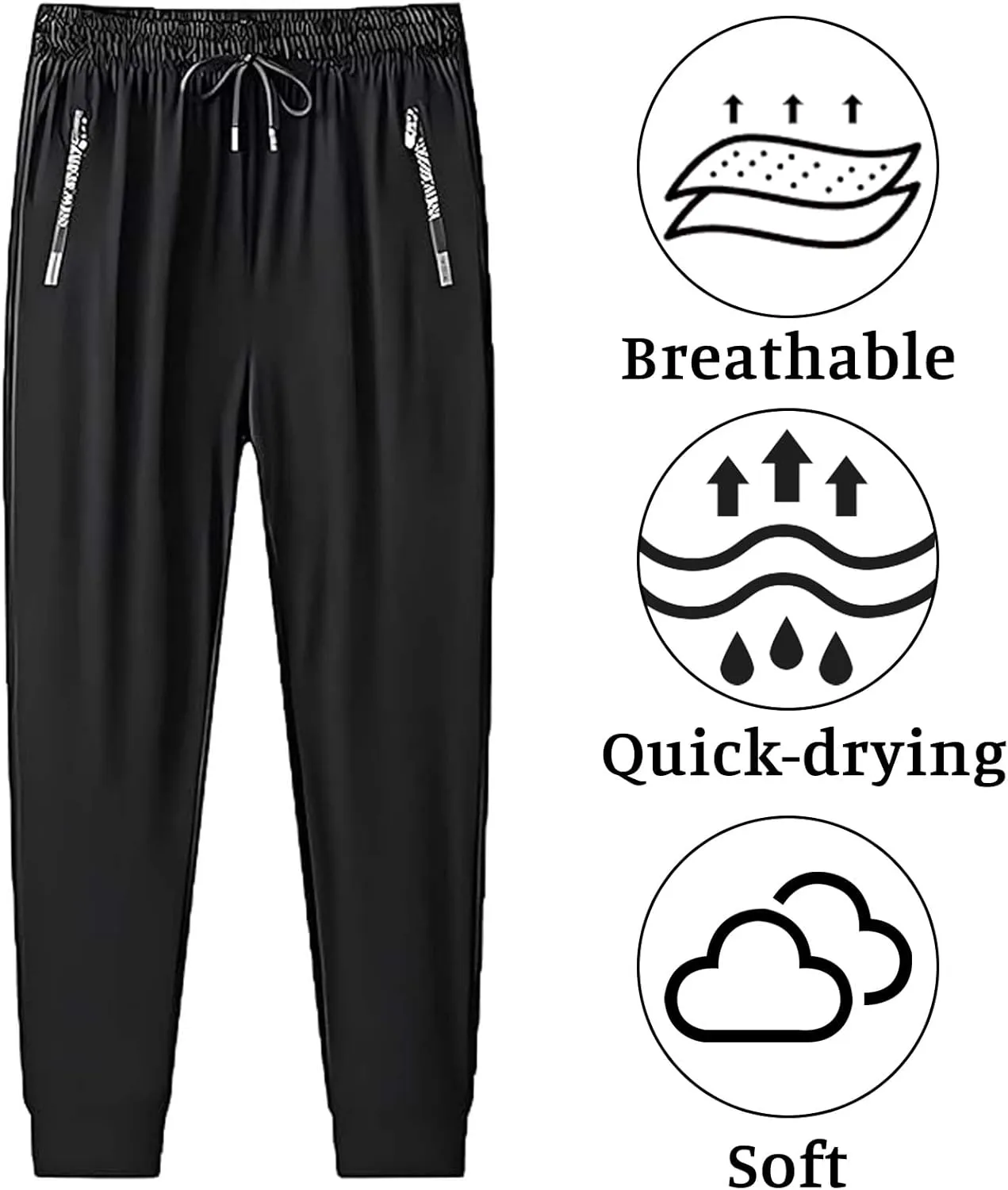Beeswan Pants for Women Men Palcomfy Stretch Quick Dry Pants Drawstring Breathable Trousers Slim Fit Comfy Trousers