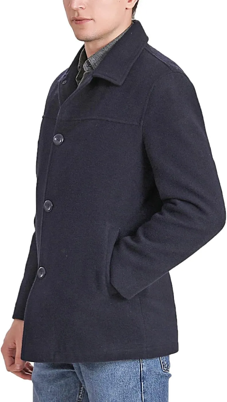 BGSD Men Matthew Wool Blend Single Breasted Walking Car Coat (Also available in Big and Tall)