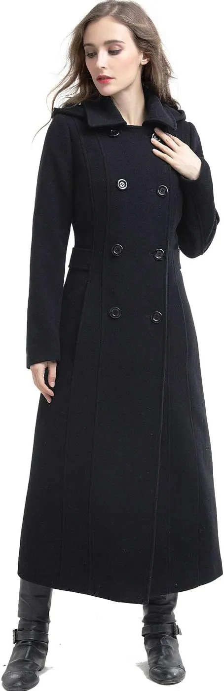 BGSD Women Mariel Wool Blend Hooded Long Walking Coat (Also available in Plus Size and Petite)