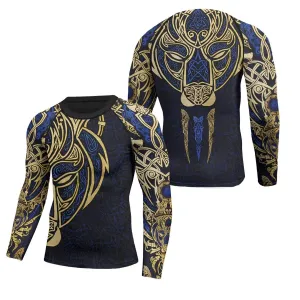 Bjrn Viking Lion King Men's Long Sleeve Rash Guard