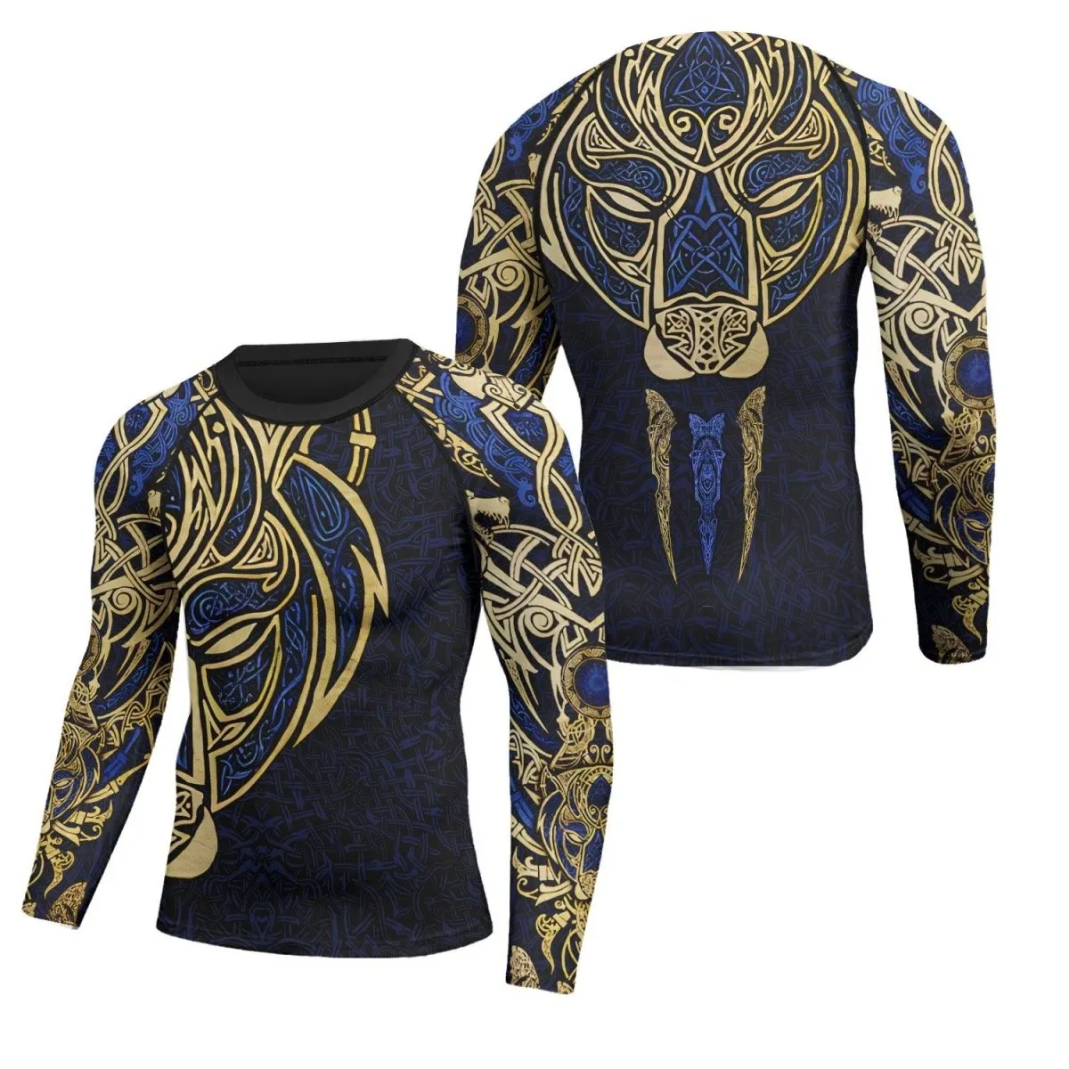 Bjrn Viking Lion King Men's Long Sleeve Rash Guard