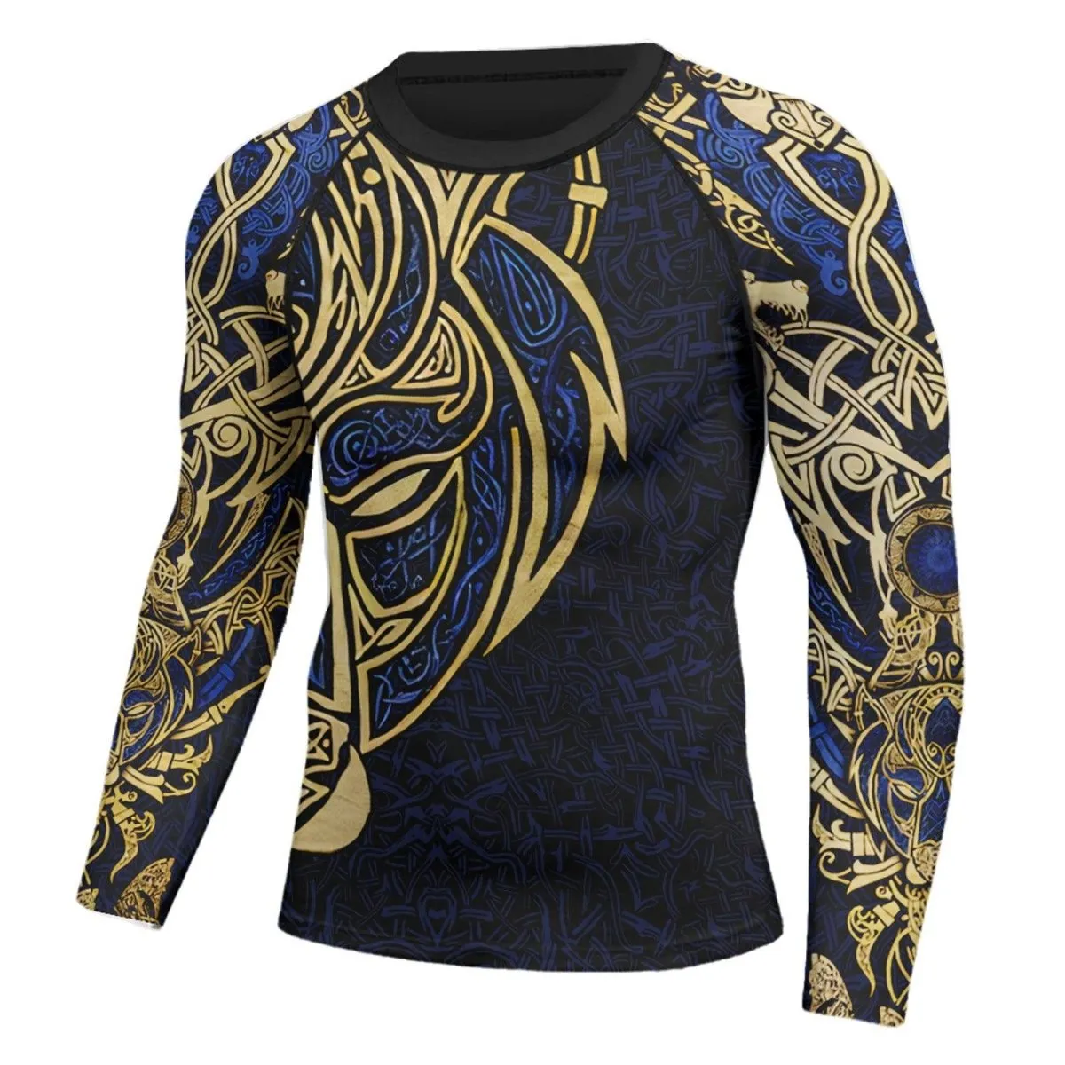 Bjrn Viking Lion King Men's Long Sleeve Rash Guard