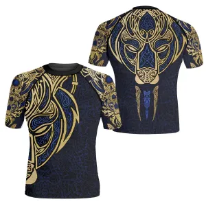 Bjrn Viking Lion King Men's Short Sleeve Rash Guard