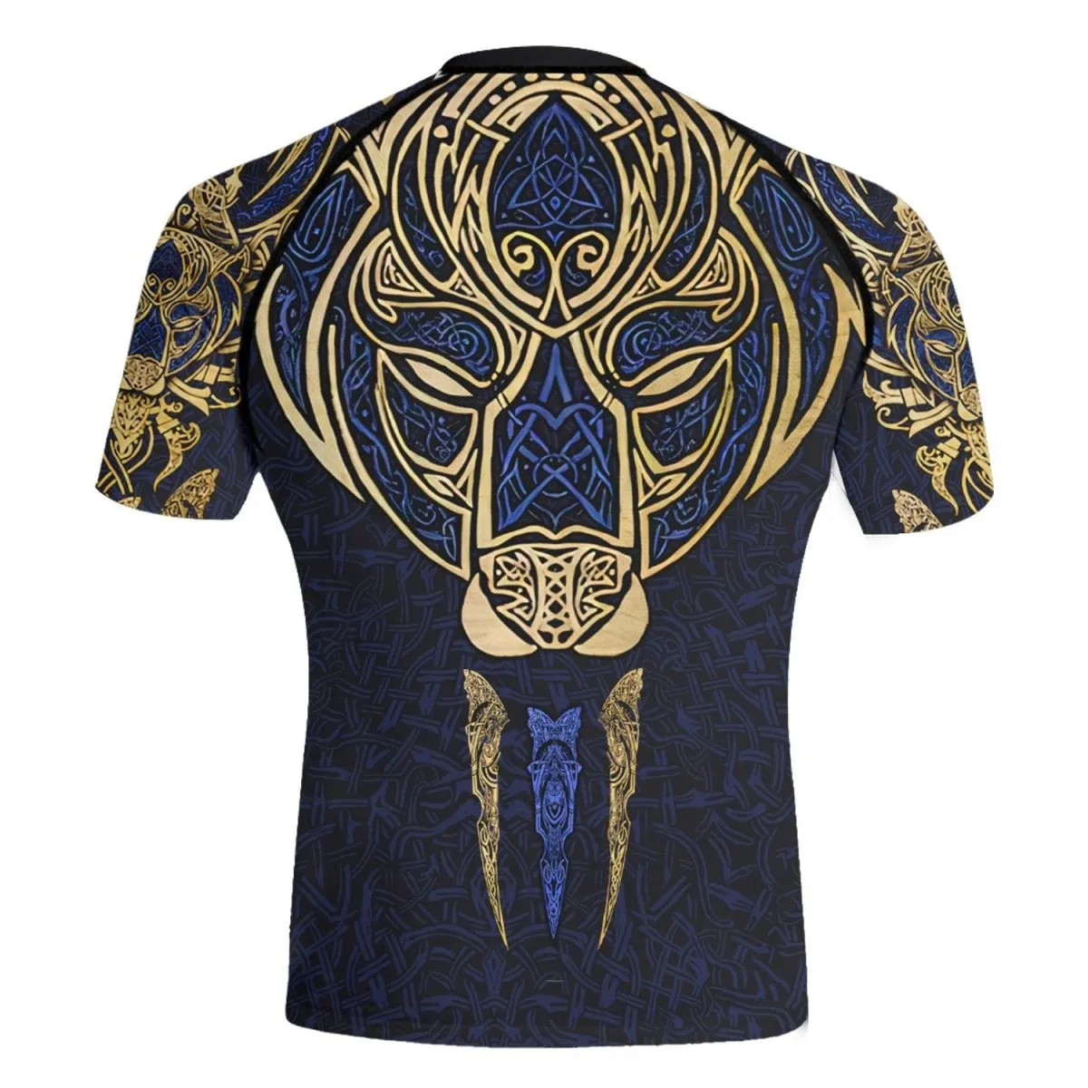 Bjrn Viking Lion King Men's Short Sleeve Rash Guard