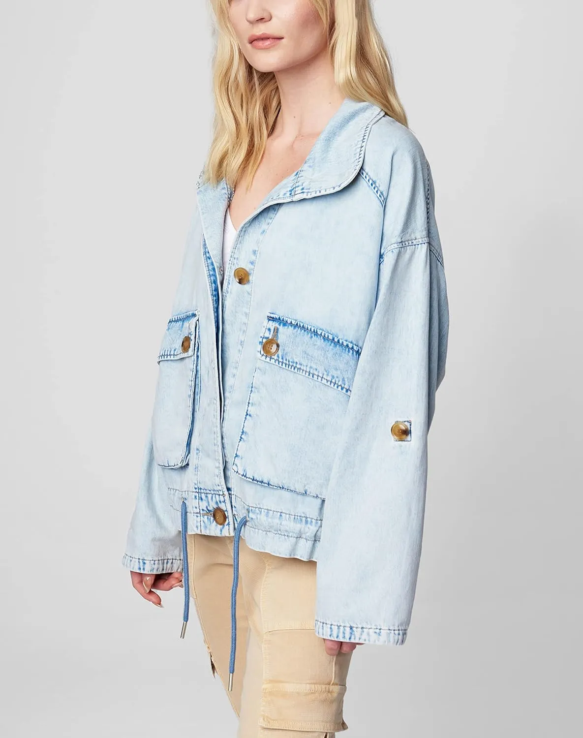 [BLANKNYC] womens Tencel Utility Jacket