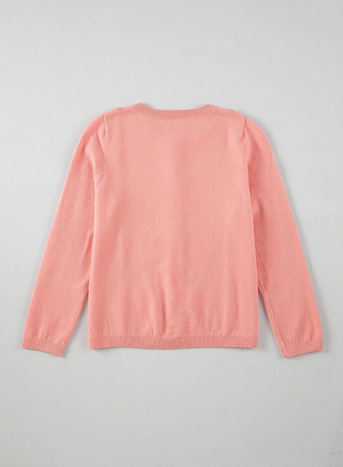 blibean Girls School Sweaters Uniforms Cardigan Kids Ruffles Tops Size 6-15 Years