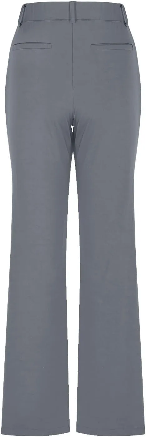 Bootcut Dress Pants Women Business Casual High Waisted Work Pants Tummy Control Pull On Regular Fit Slacks w/Pockets