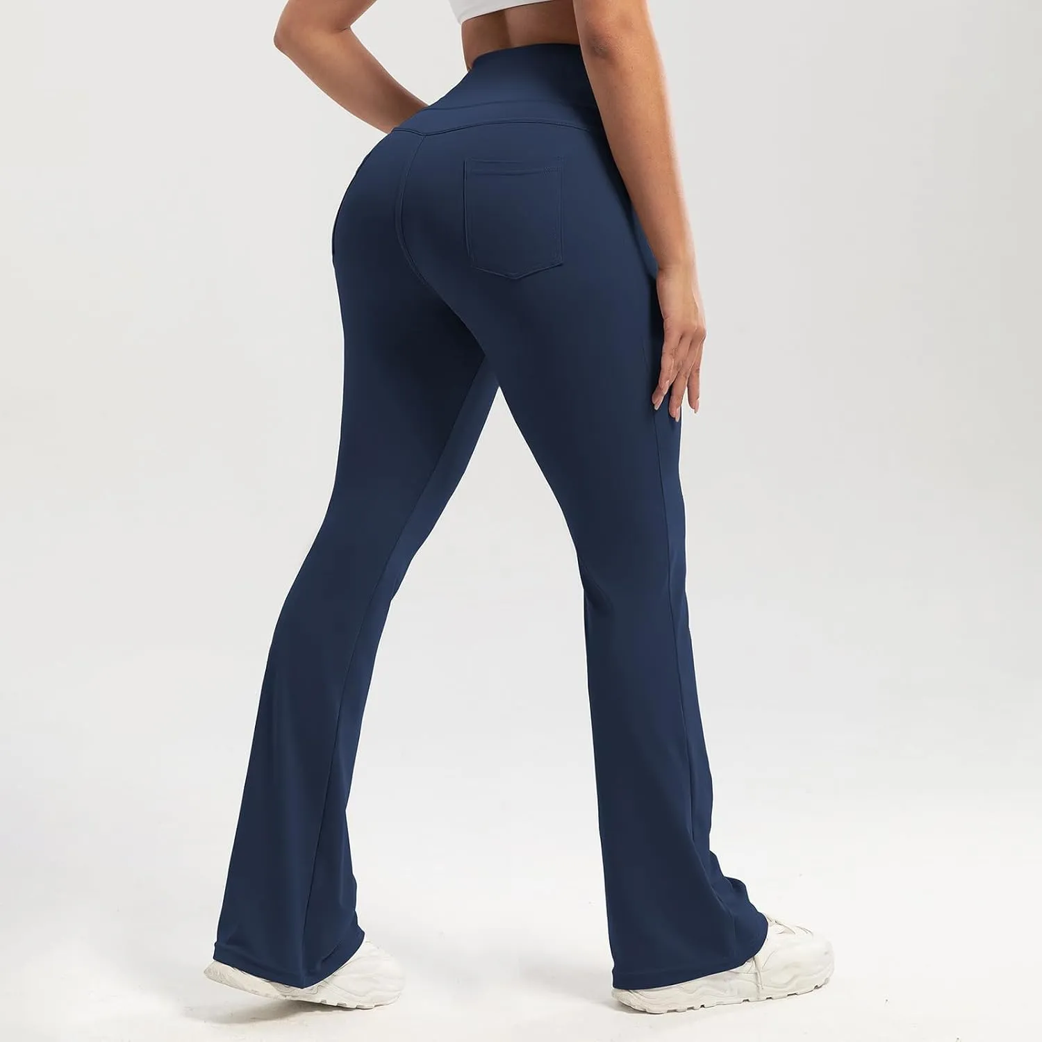 Bootcut Leg Yoga Leggings for Women Stretch Butt Lifting Workout Gym Pants Lounge Elastic High Waist Trousers Slacks