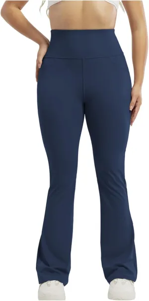 Bootcut Leg Yoga Leggings for Women Stretch Butt Lifting Workout Gym Pants Lounge Elastic High Waist Trousers Slacks