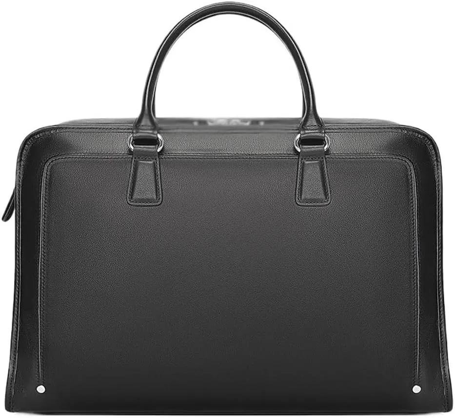 Briefcase Leather Satchel Bag Retro Shoulder Large Computer Water Resistant Business Travel Tote for Men