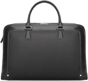 Briefcase Leather Satchel Bag Retro Shoulder Large Computer Water Resistant Business Travel Tote for Men