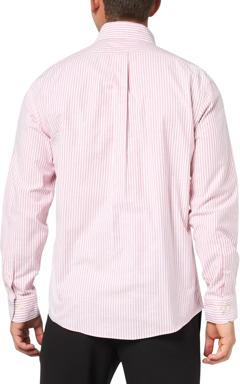 Brooks Brothers Men's Non-Iron Stretch Oxford Sport Shirt Long Sleeve Stripe