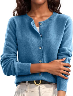 Cardigan Sweaters for Women Casual Long Sleeve Open Front Button Down Knit Outwear Soft Comfy Fashion Clothes
