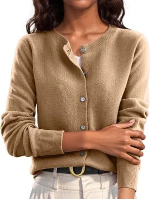 Cardigan Sweaters for Women Casual Long Sleeve Open Front Button Down Knit Outwear Soft Comfy Fashion Clothes