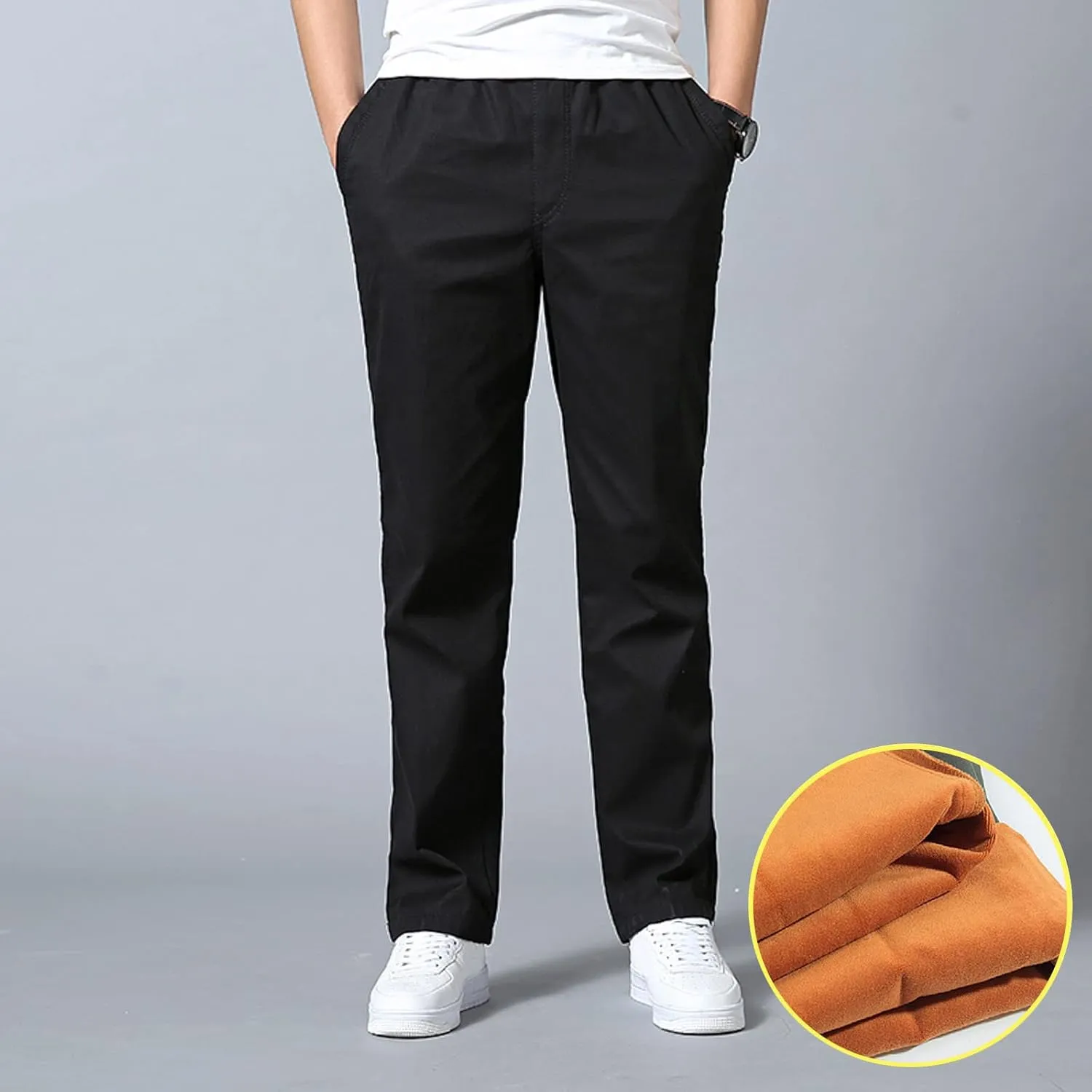 Cargo Pants for Men Slim Fit Solid Color Summer Trousers with Pockets Straight-Fit Casual Street Fashion Outfits