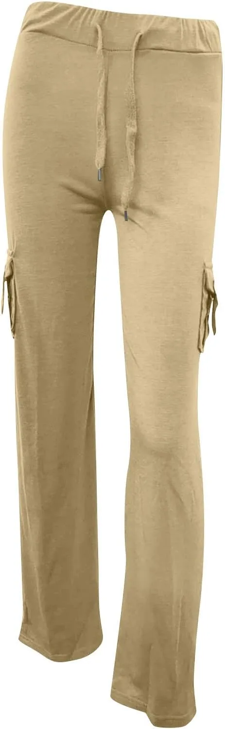 Cargo Yoga Pants for Women 2024 Causal High Waist Wide Leg Lounge Pant Loose Comfy Bootcut Workout Flare Leggings
