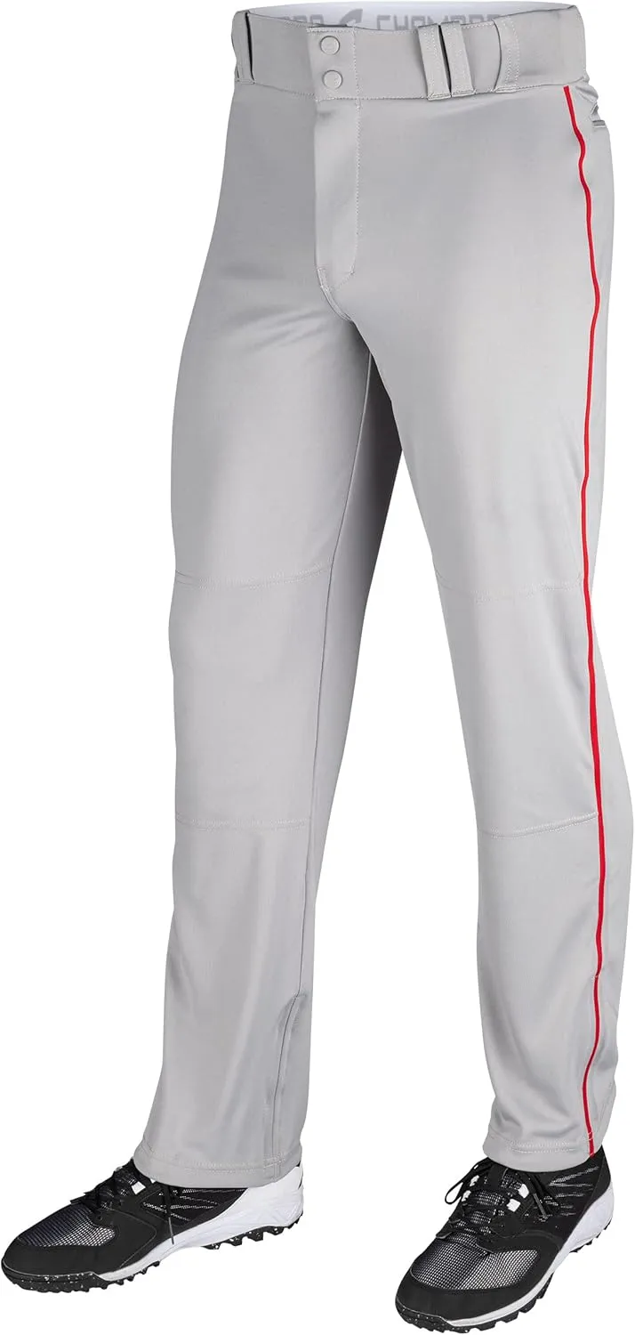 CHAMPRO Boys' Triple Crown Open Bottom Piped Youth Baseball Pants