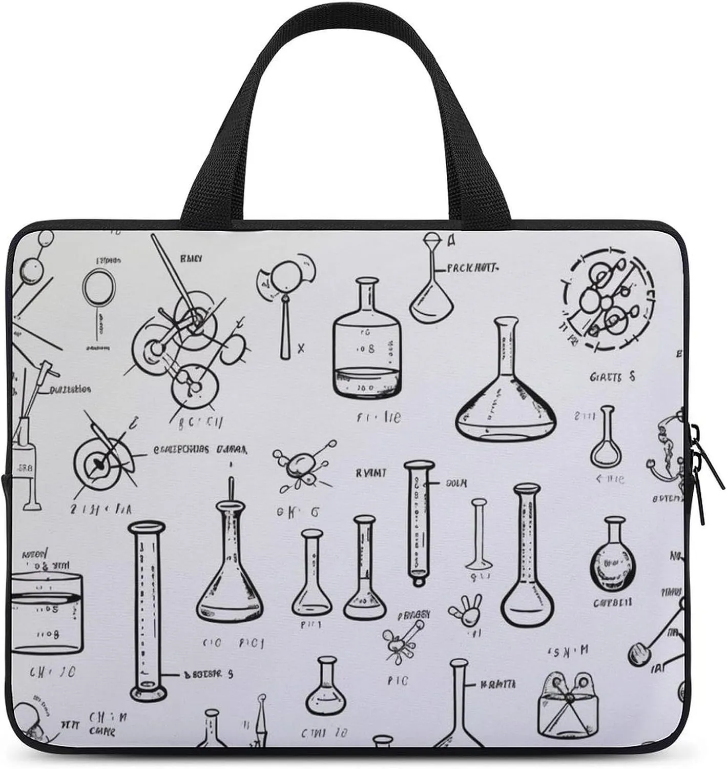 Chemistry Print Laptop Bag Durable Laptop Sleeve Water-Resistant Notebook Bag for Computer Or Tablet