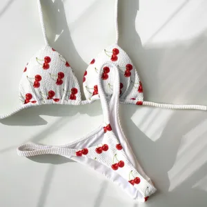 Cherry Delight Quick-Dry Bikini Set