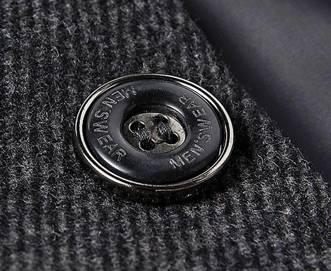 chouyatou Men's Stand Collar Wool-Blend Classic Pea Coat with Removable Inner Collar